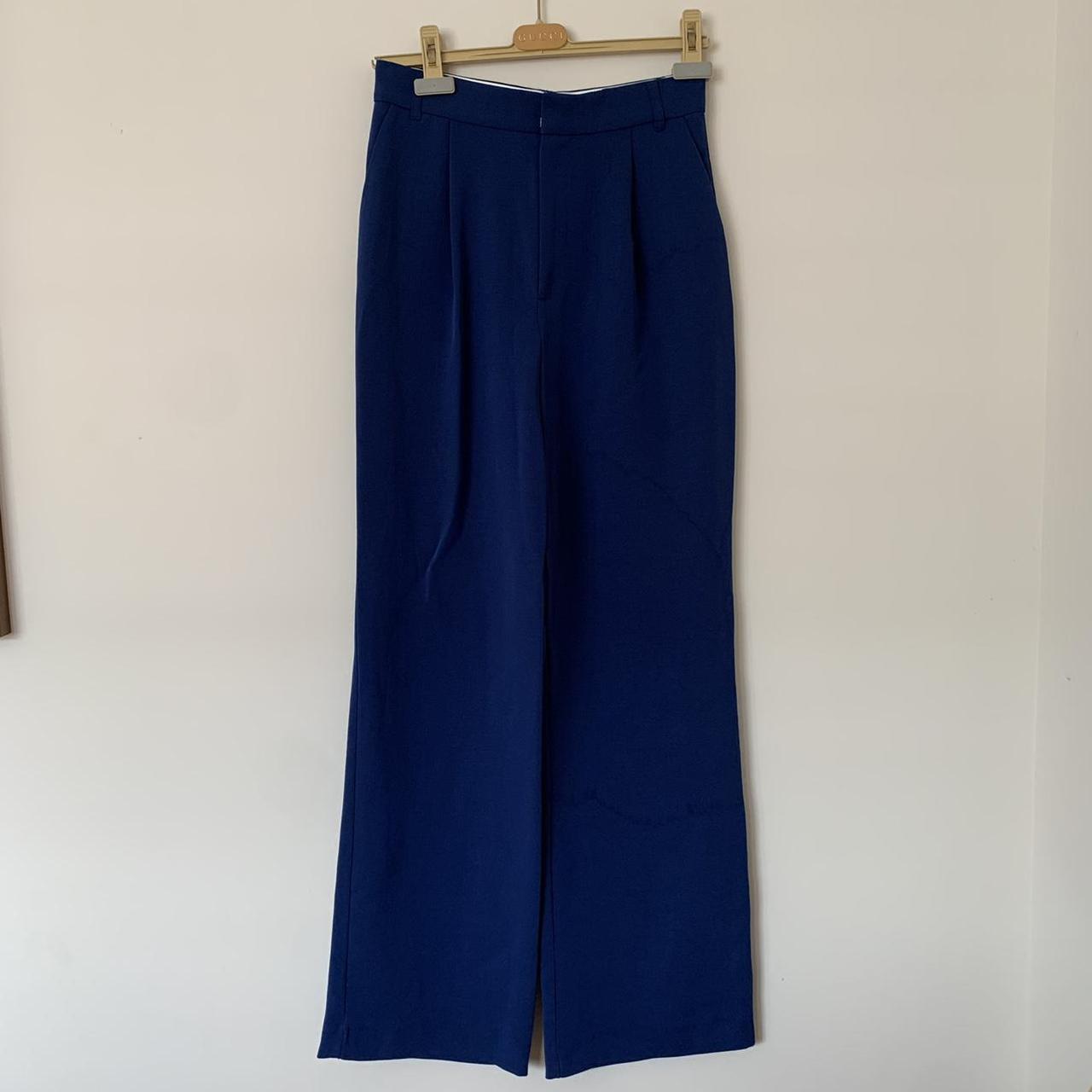 royal navy blue Zara two piece suit perfect... Depop