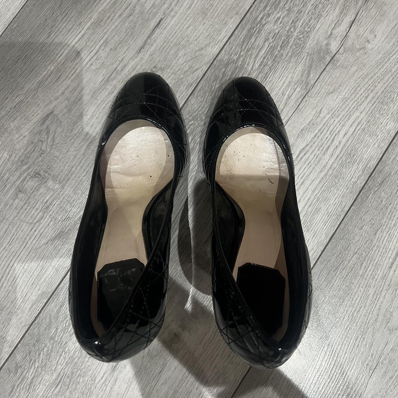 Dior Black Leather Heels EU 38.5 (38 1/2) / UK size... - Depop