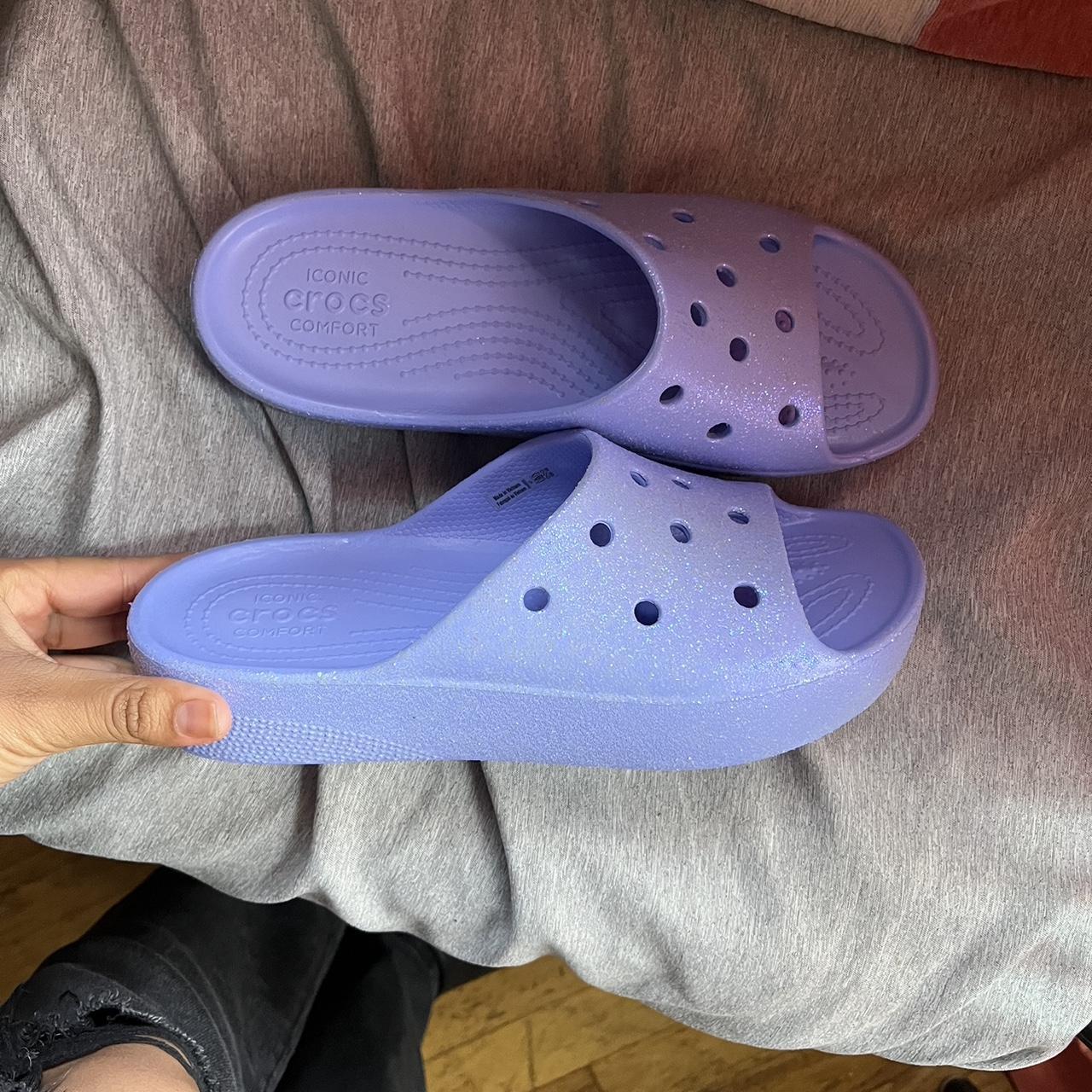 Crocs classic platform glitter moon jelly Depop