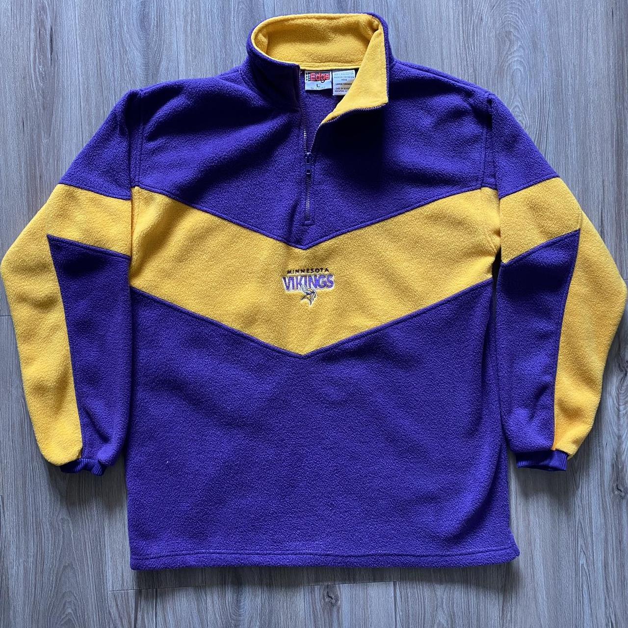 Vintage Minnesota Vikings Mens Polo Shirt The Edge - Depop