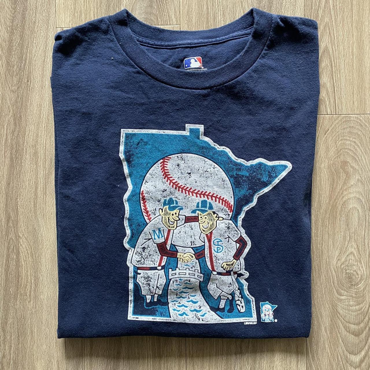 Vintage Minnesota Twins shirt, MLB navy blue graphic tee - AU Small