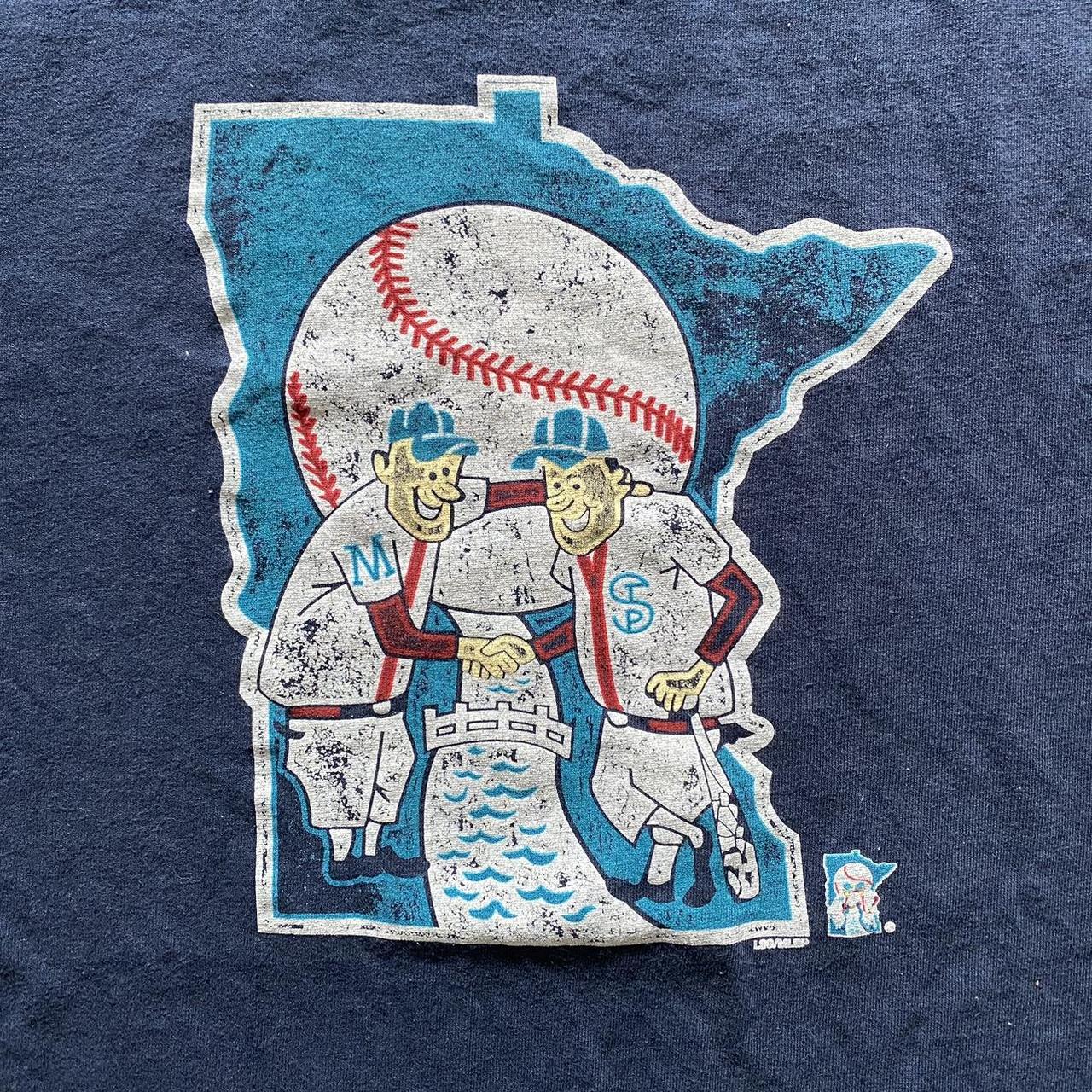 Vintage Minnesota Twins shirt, MLB navy blue graphic tee - AU Small