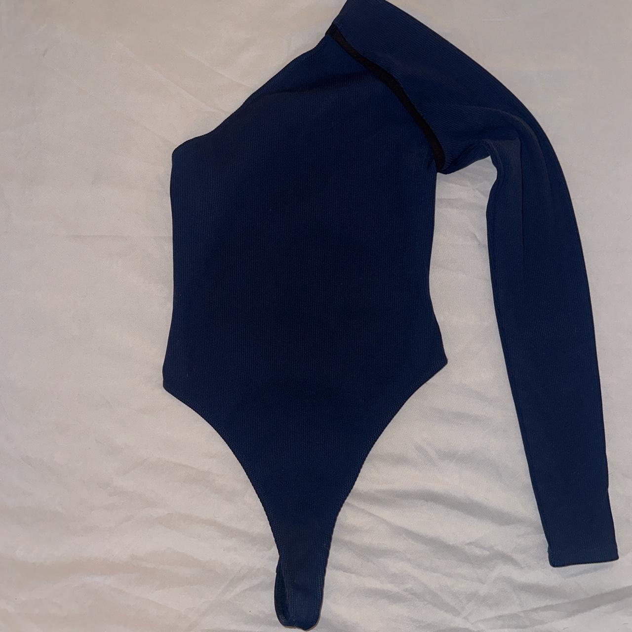 Kith one shoulder body suit, Navy and black