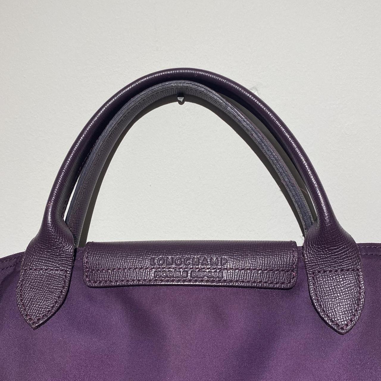 Purple Longchamp bag with detachable long shoulder... - Depop