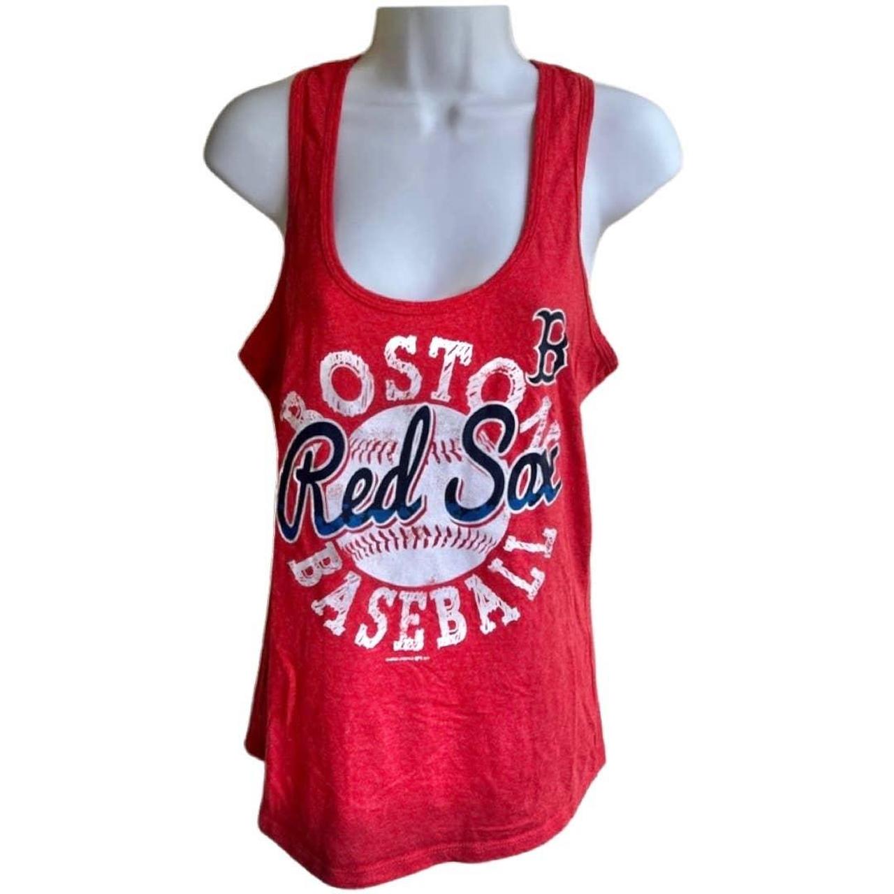 Boston Red Sox Baseball Red Racerback Tank Top size - Depop