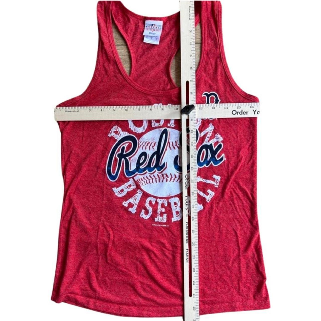 Boston Red Sox Baseball Red Racerback Tank Top size - Depop