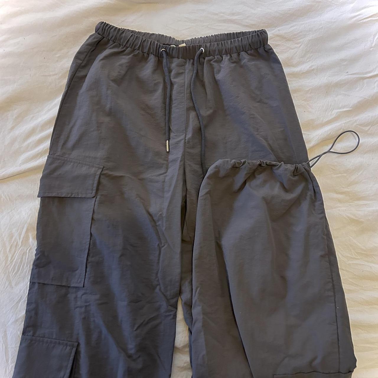 Pacsun grey parachute pants - Depop