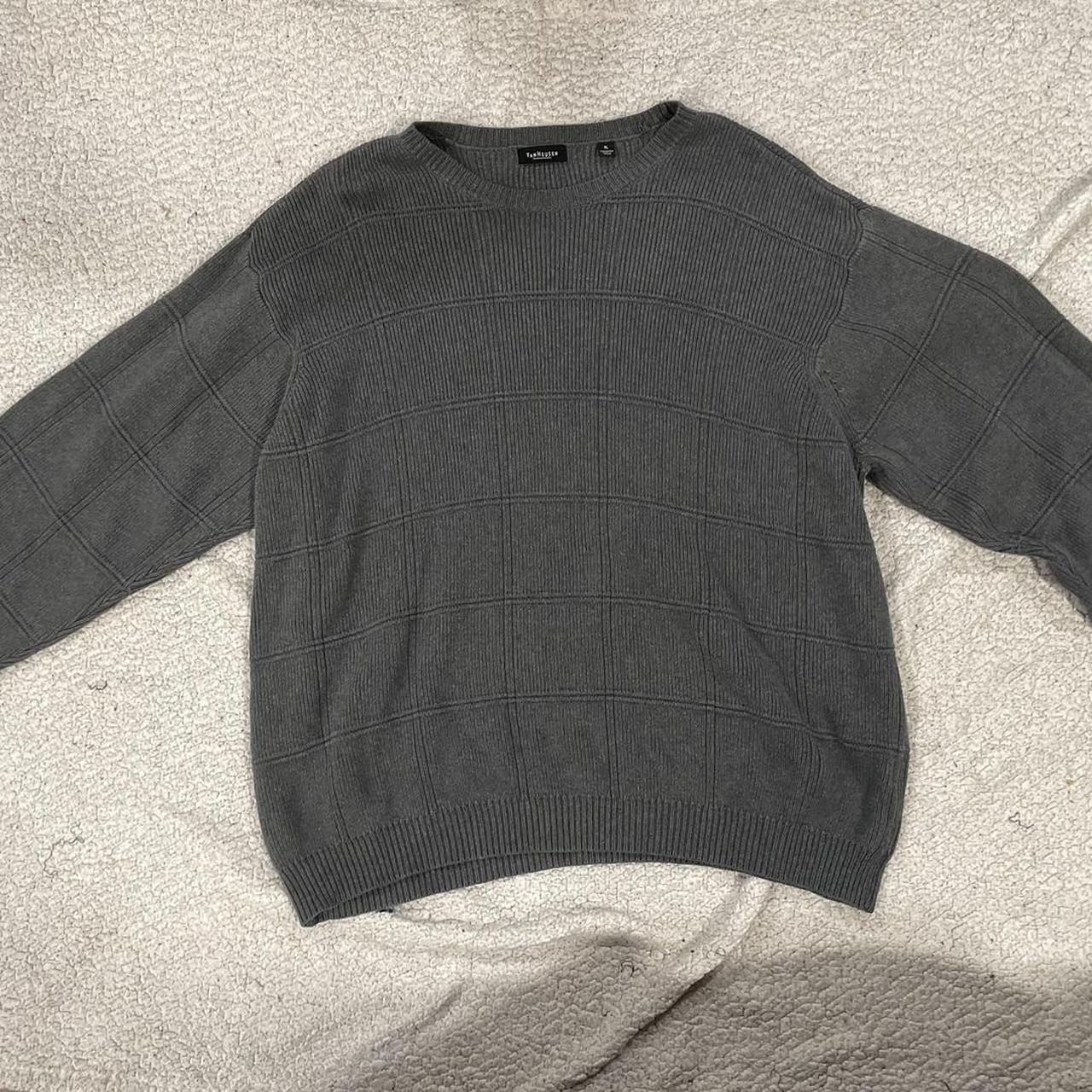 XL Grey Van Heusen Sweater, Worn Several Times But... - Depop