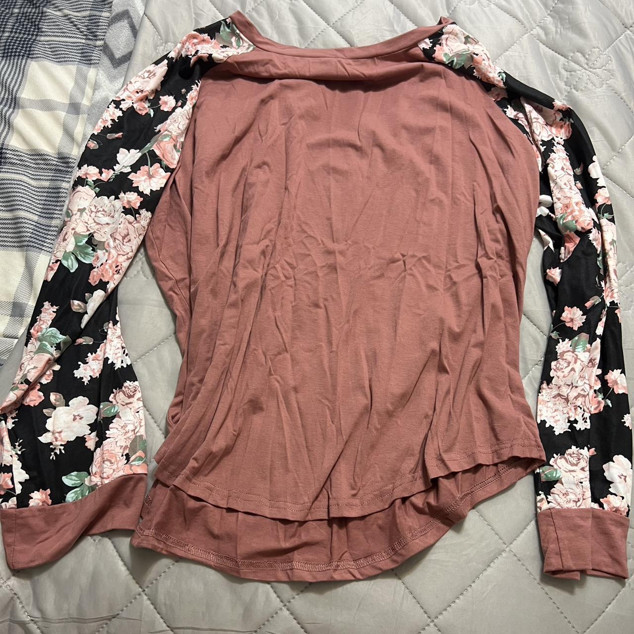 Plussize.Pinkflorallongsleevetop#floral...