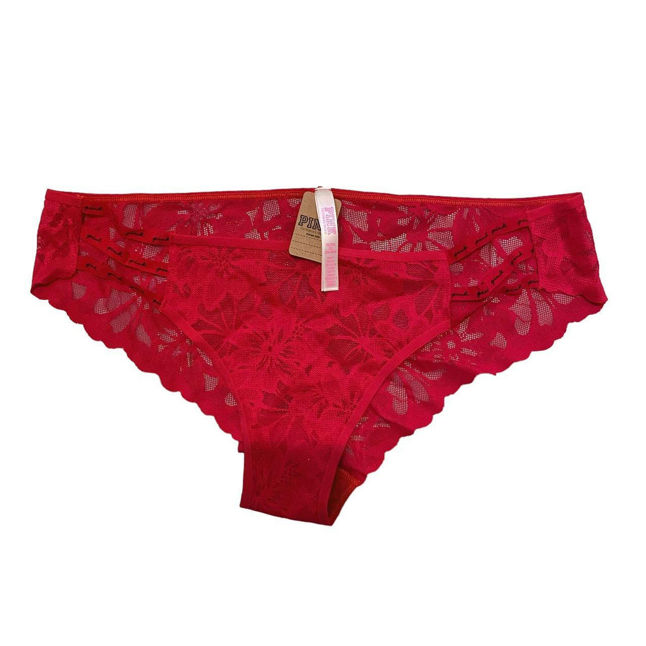 Tropical Pink Bikini Panty ~ size medium ~ brand is - Depop