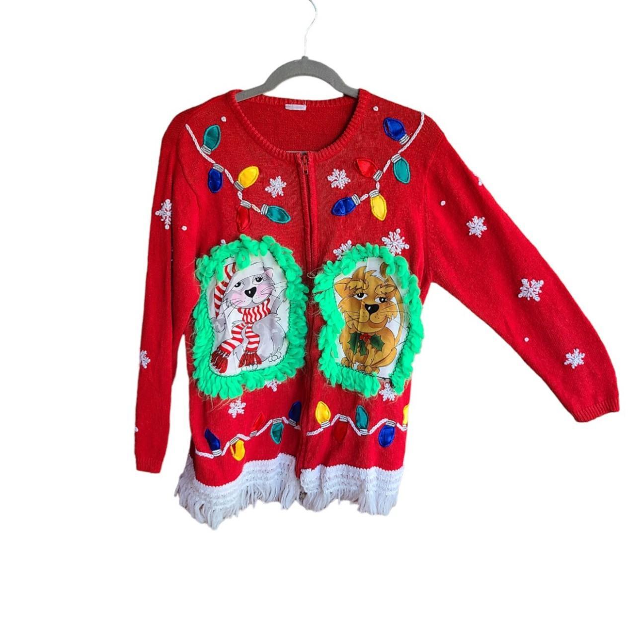 Womens cat sale christmas sweater