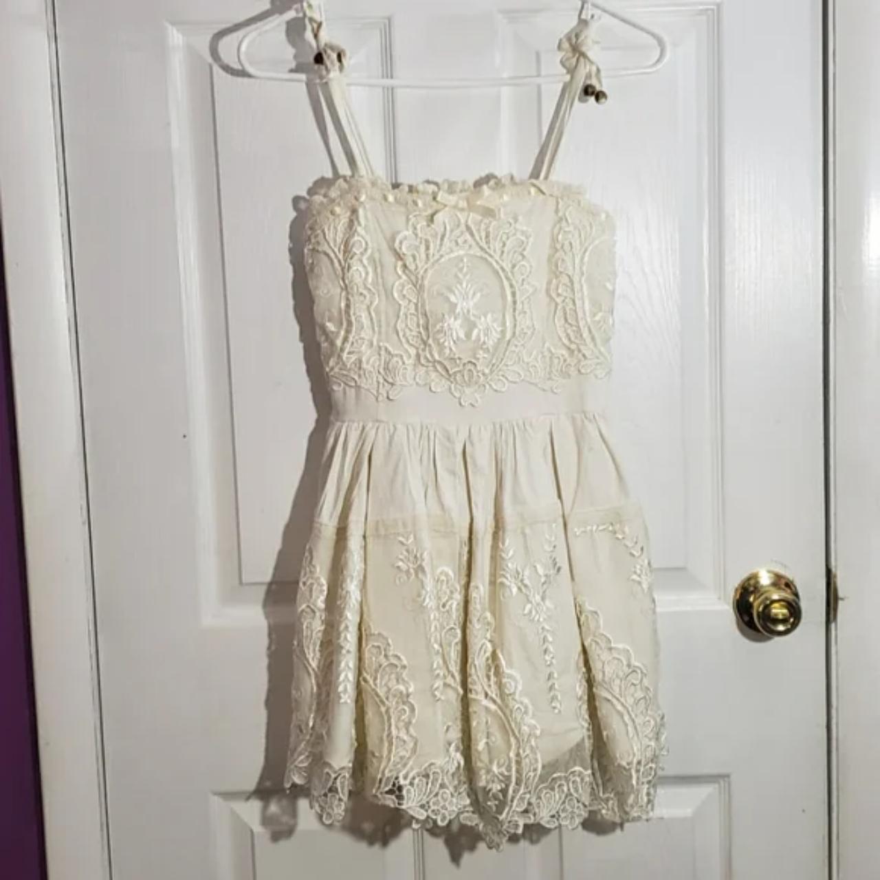 Liza Mini Lace Dress in White
