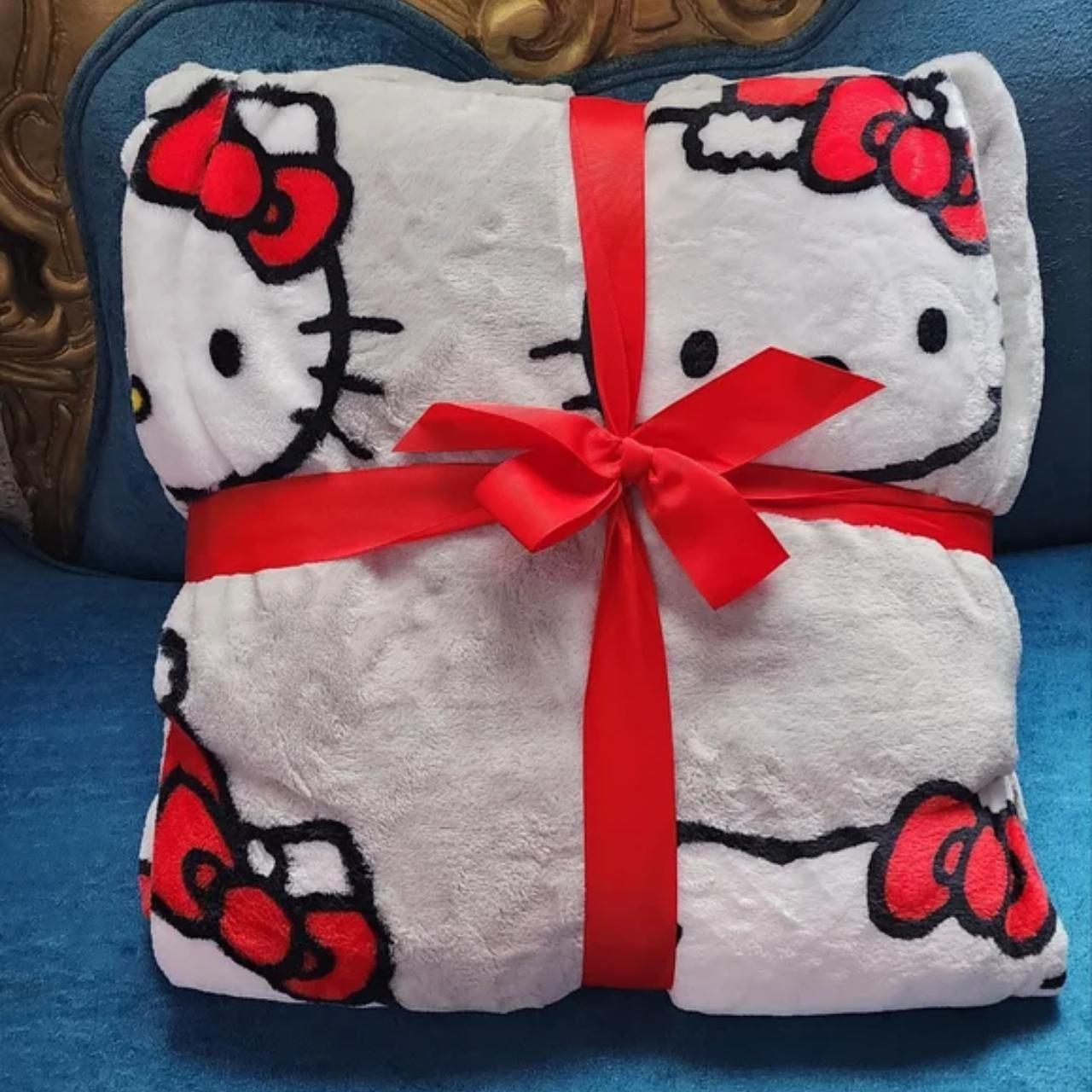 Hello Kitty Christmas Holiday Grey Twin Viral bed... - Depop