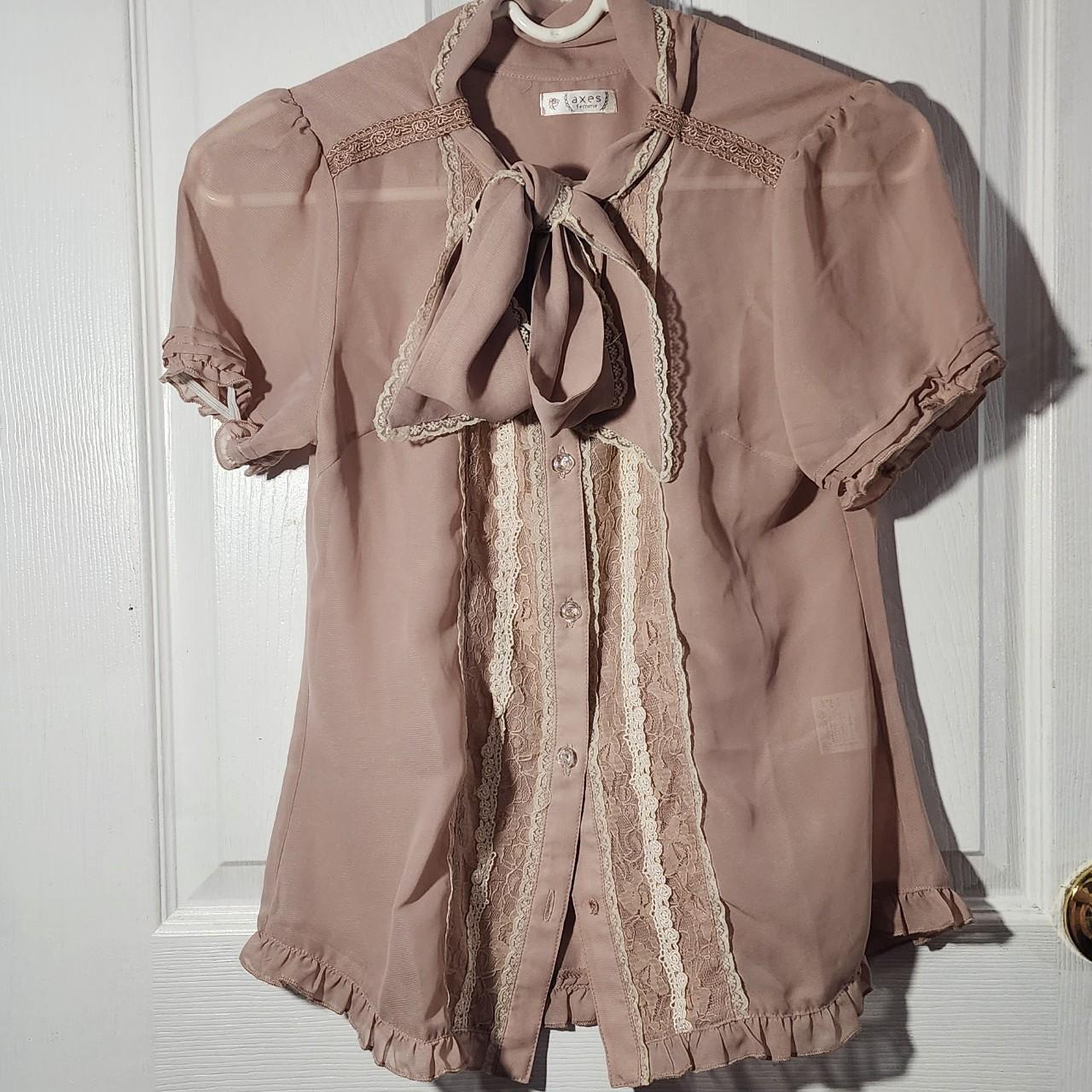 Axes Femme Dusty Pink Lolita bow... Depop