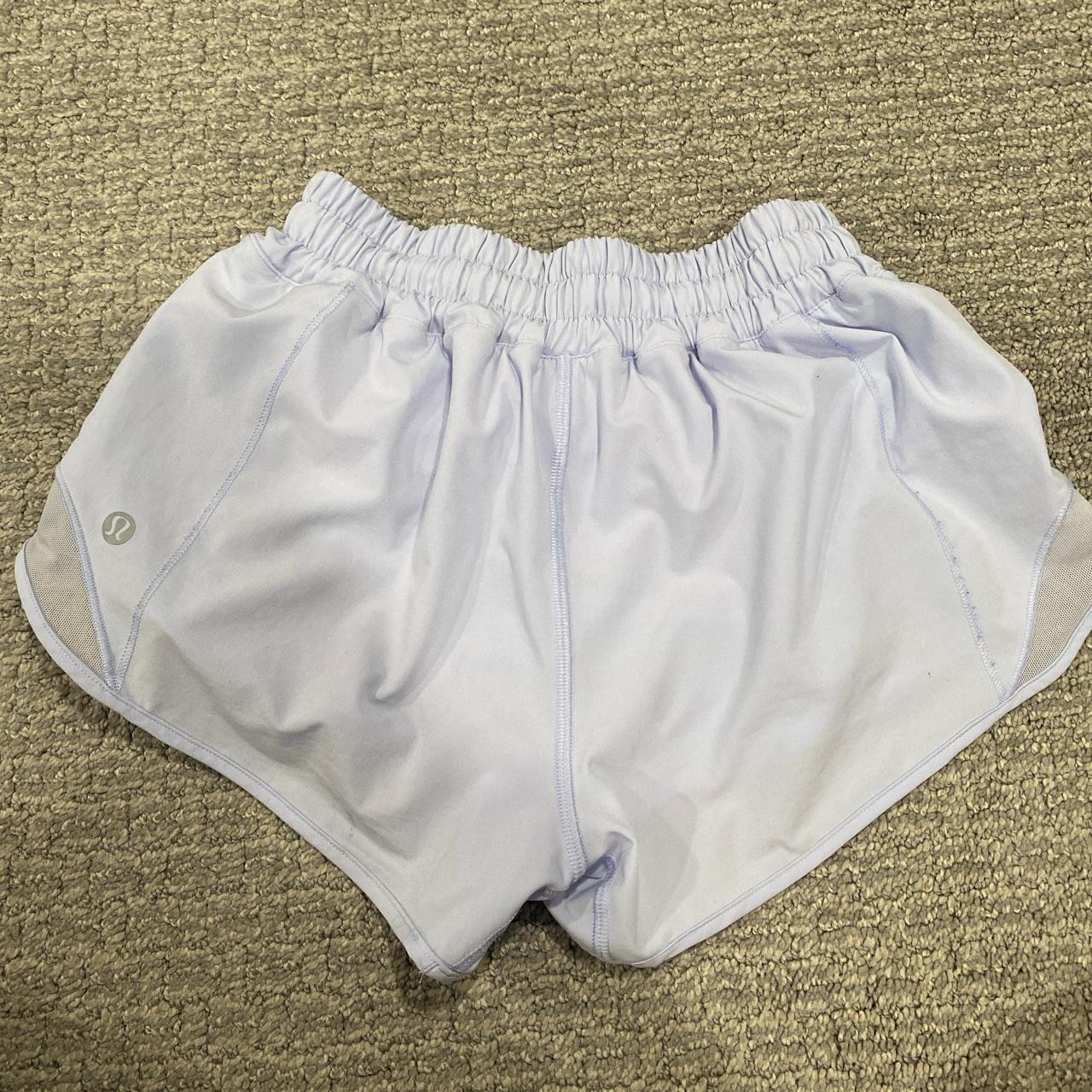 Blue Linen Lululemon Hotty Hot Shorts size 2 2.5... Depop