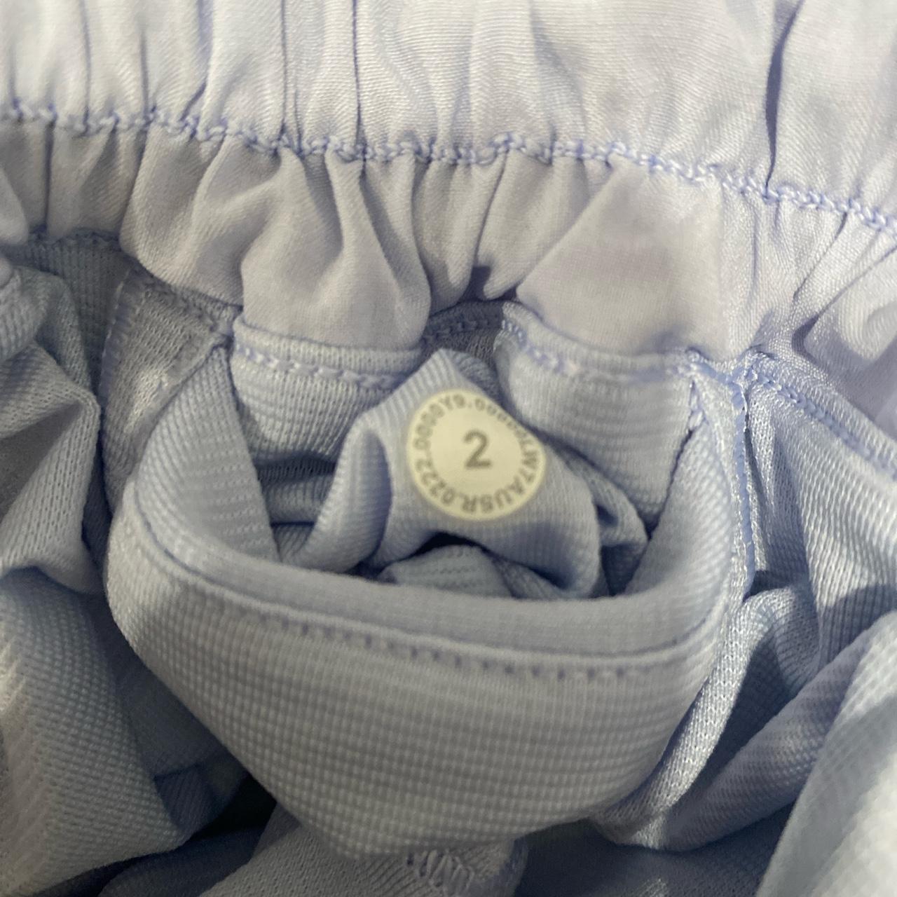 Blue Linen Lululemon Hotty Hot Shorts size 2 2.5... Depop