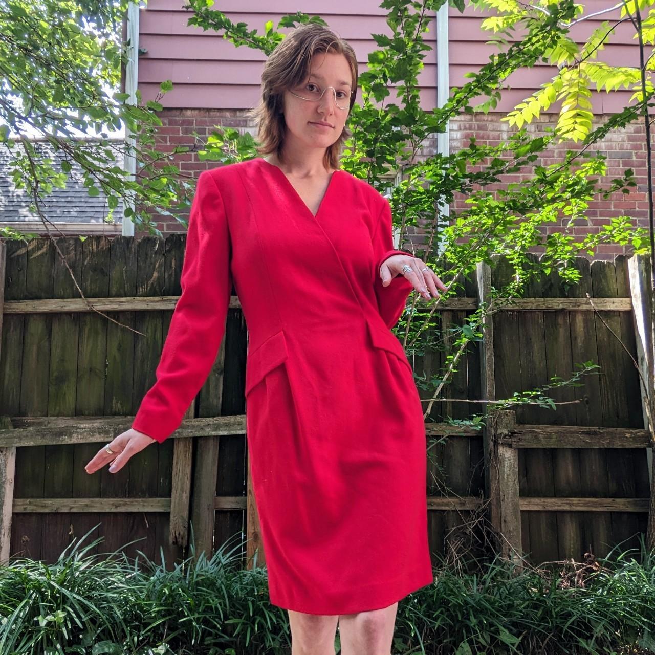 80s top red dress