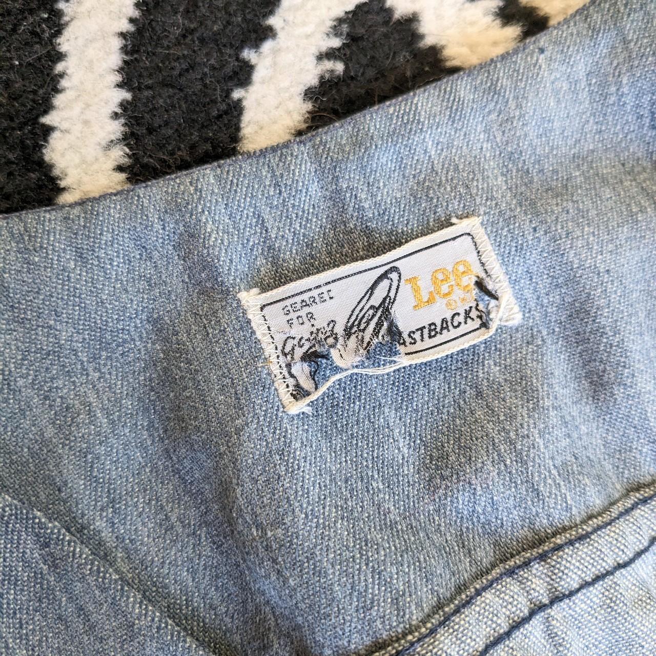 Lee Women's Top - Grey/Blue - M – 1970s Lee Biker… - image 6