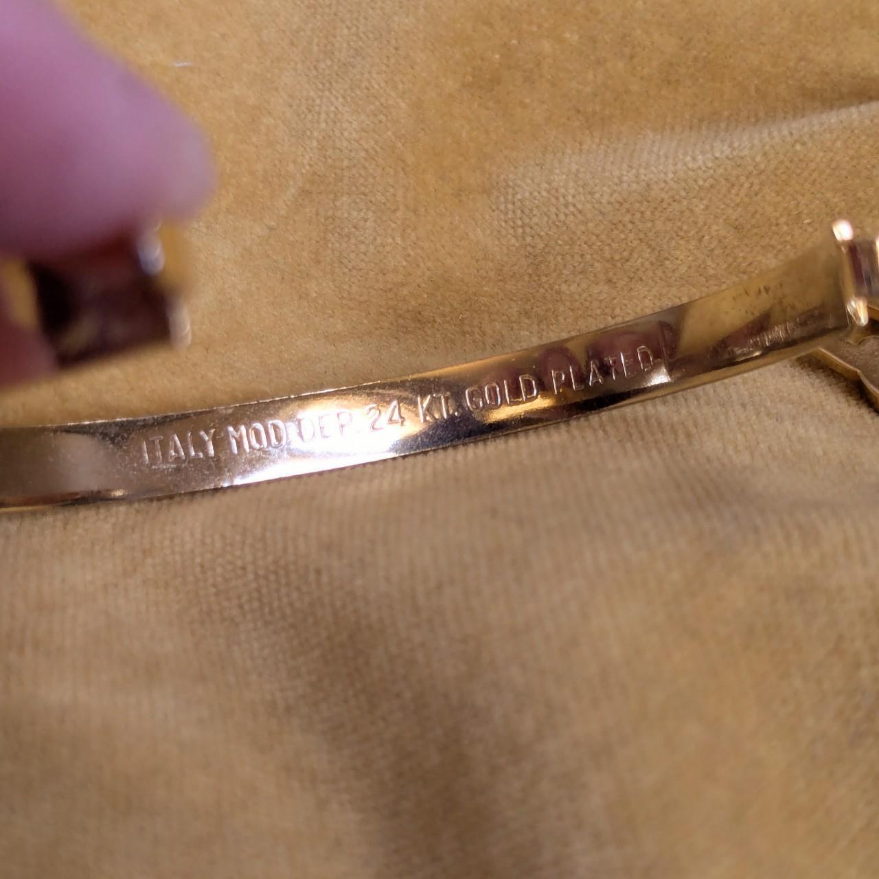 1970s Gucci 24K Gold Plated Monogram Bracelet. This... - Depop