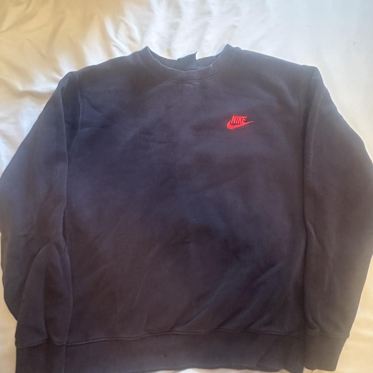 mens red and black nike shirt