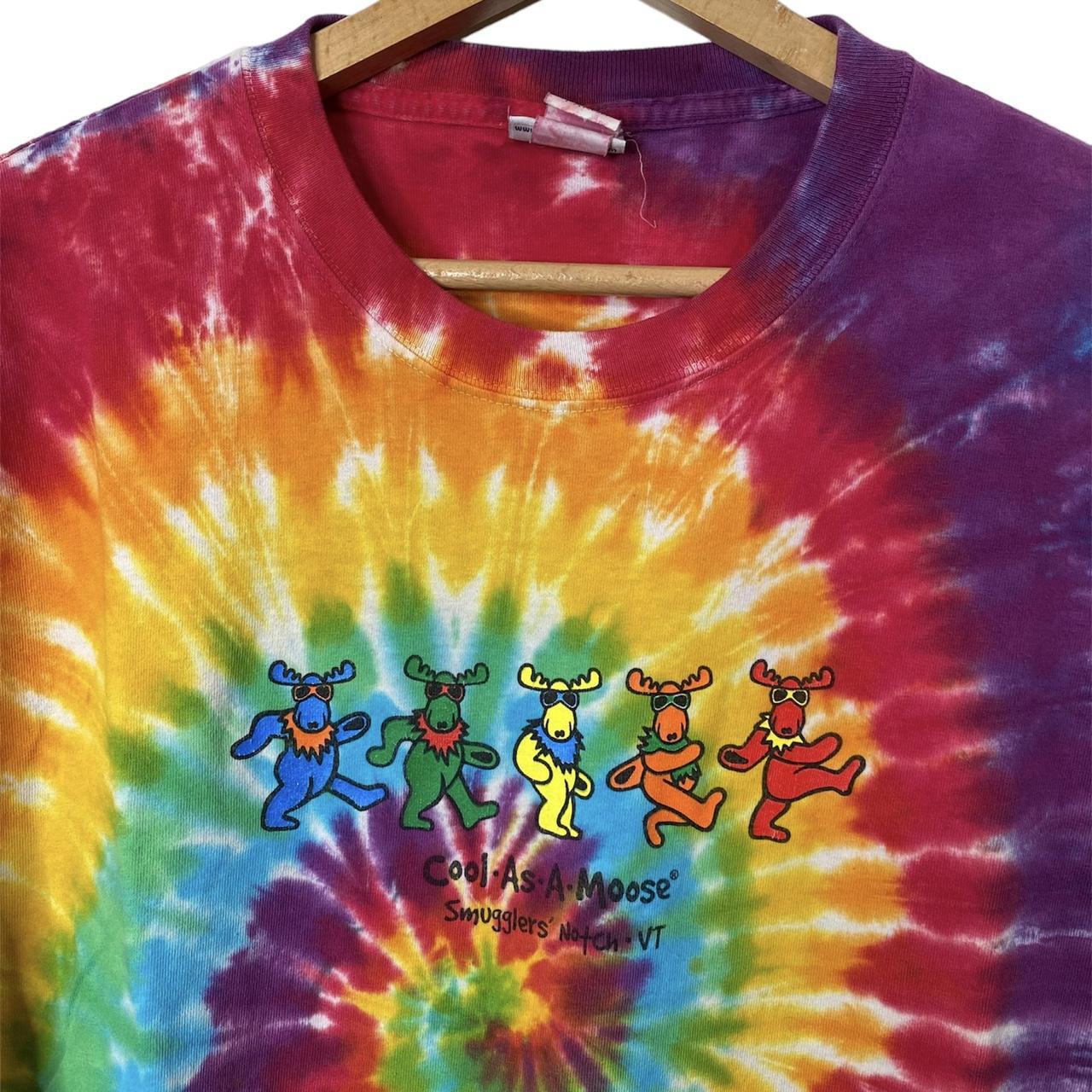 Dancing Bears Tie Dye Grateful Dead T-shirt blue & green cotton