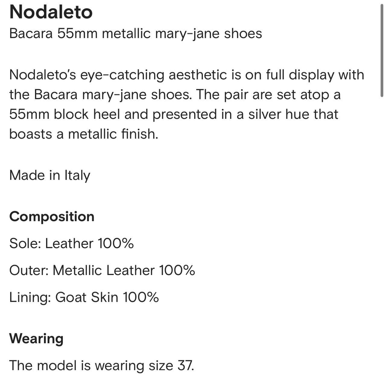 Nodaleto Bacara block heels in 'silver Depop - Main Image
