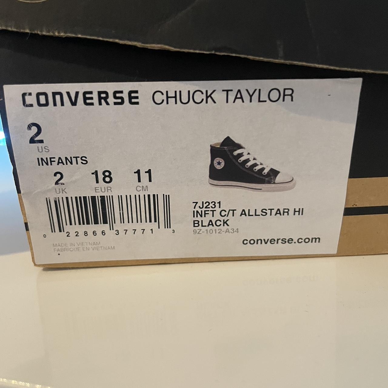 infant black converse