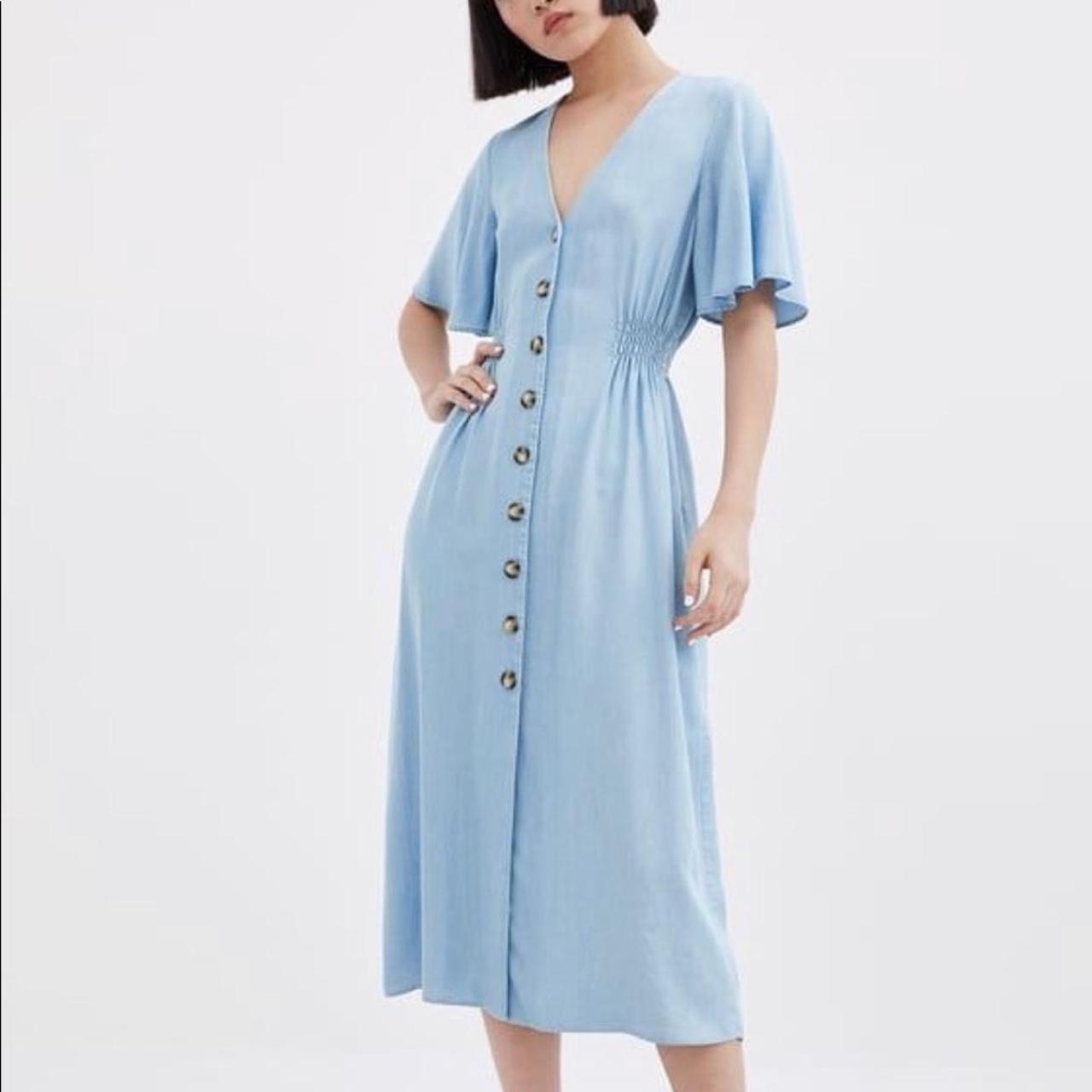 Buttoned shop dress zara