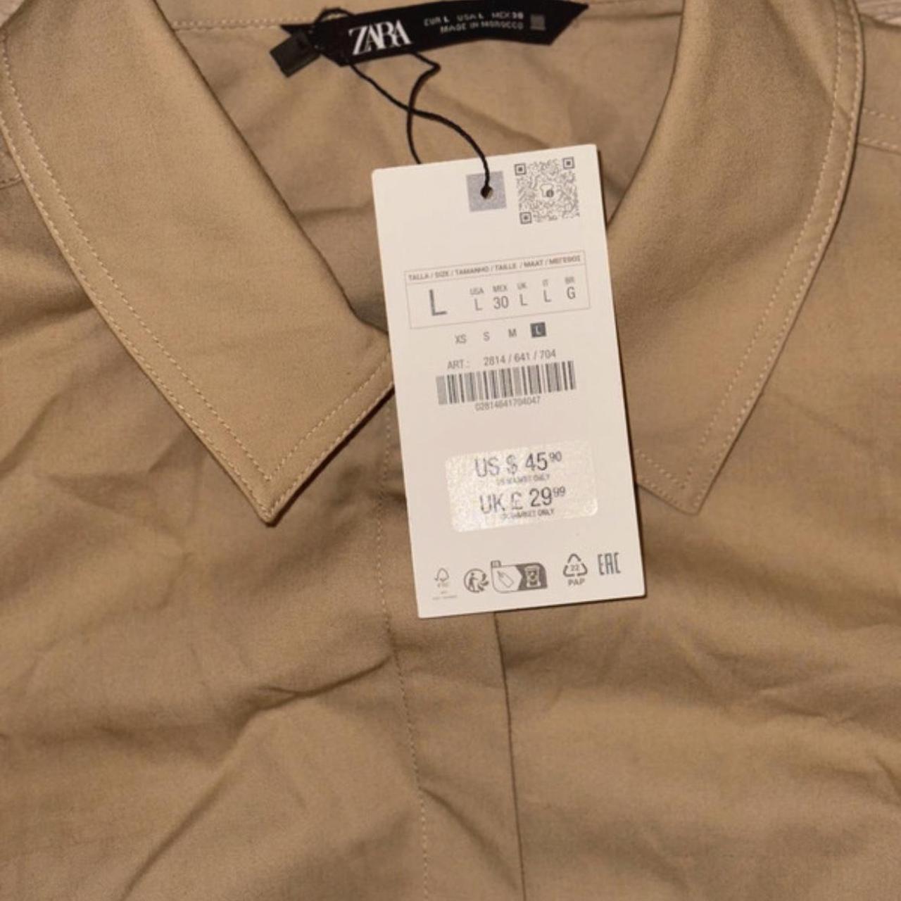 Zara Tan and cream midi skirt suit midi Brand new... Depop