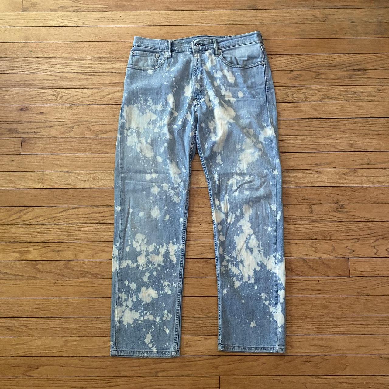 Vintage bleached levis 505 Nice bleached details... - Depop