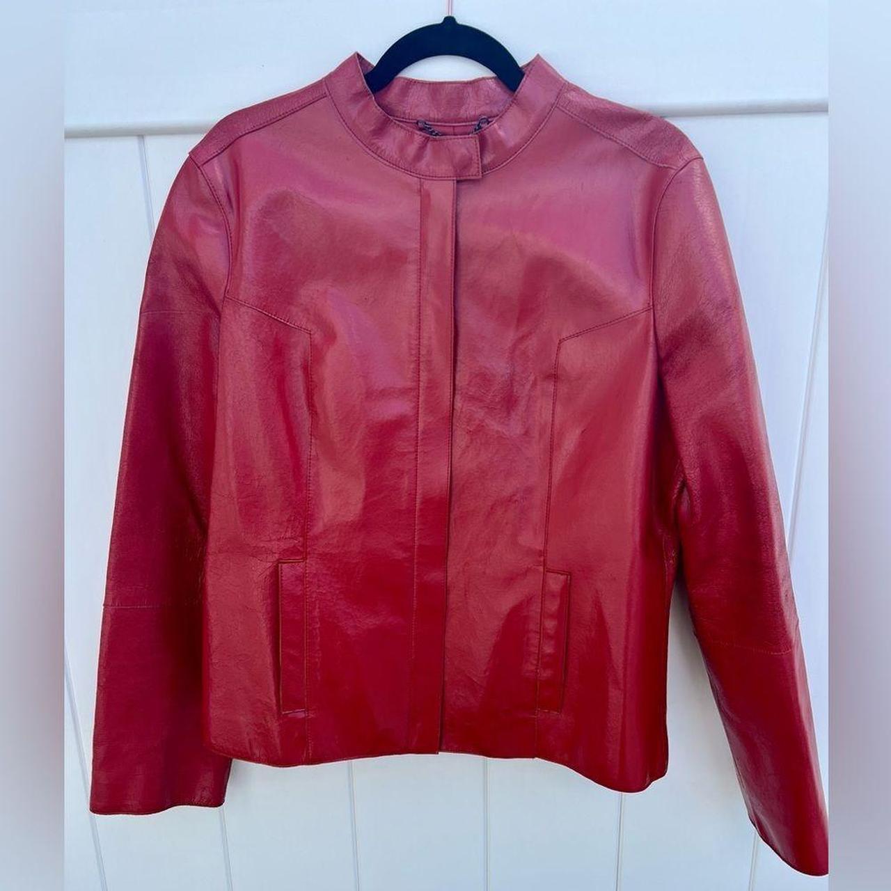 Kenneth cole discount red leather jacket