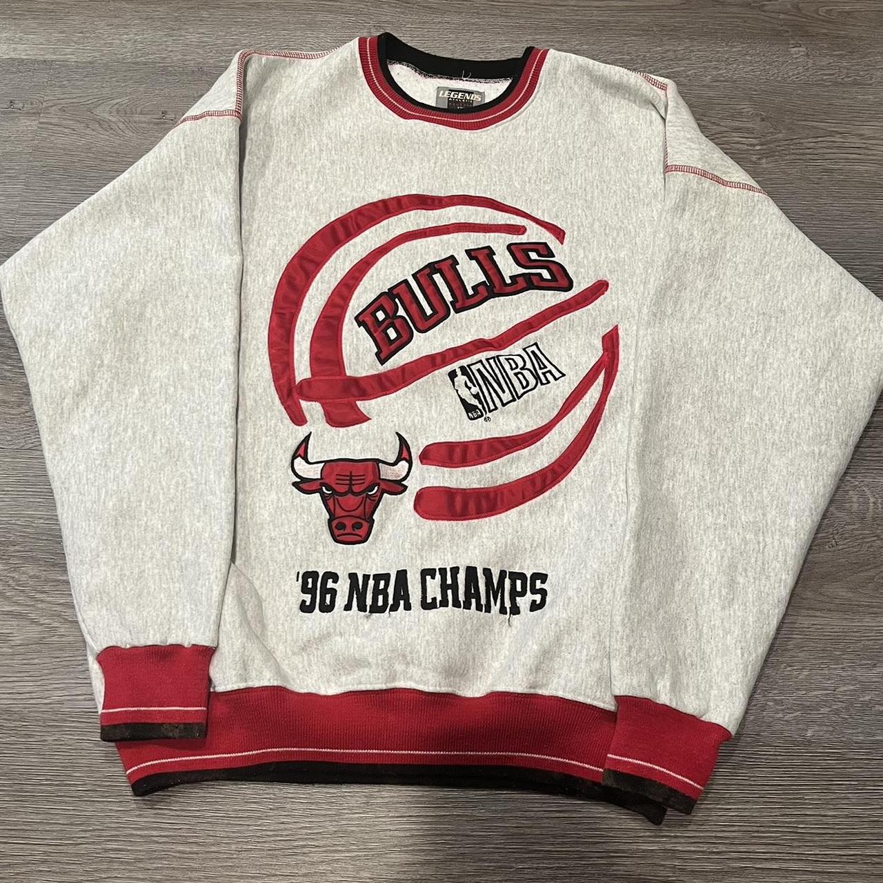 Vintage 90s Logo Athletic Chicago Bulls NBA Basketball Wool 