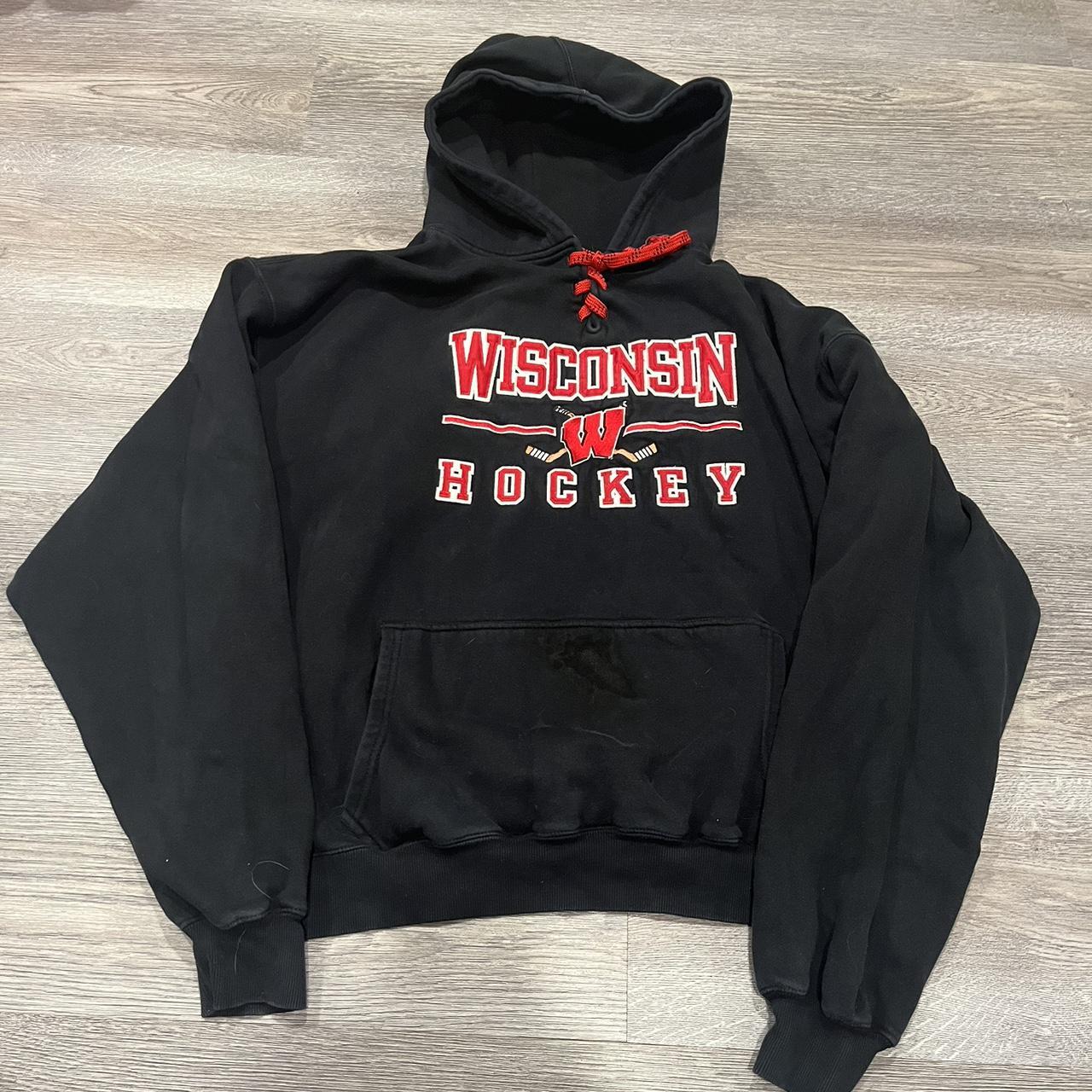 Mens Wisconsin Hockey Sweatshirts, Wisconsin Hoodie, Wisconsin Hoodies