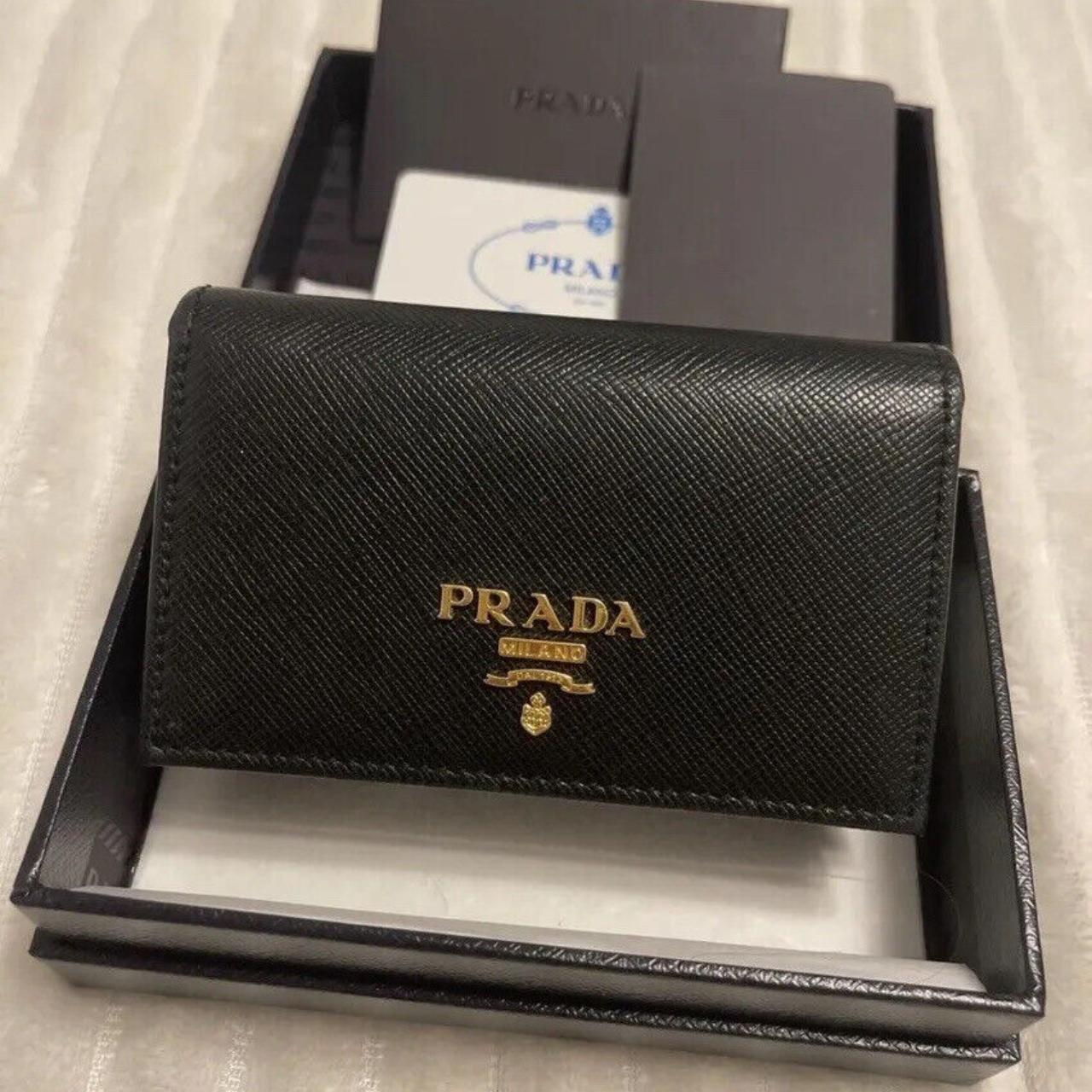 Prada Saffiano ID badge holder from fall 2018 #prada - Depop