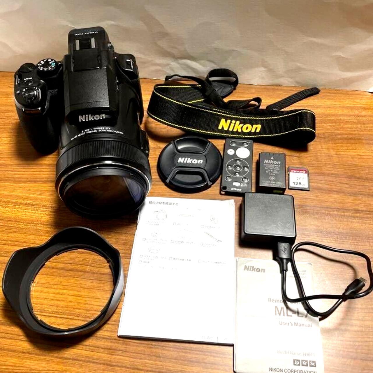 Nikon Coolpix P1000 Black 16MP 125x Digital Camera... - Depop