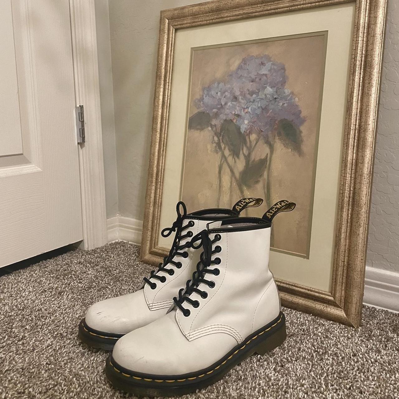 【SALE】Dr.Martens 3HOLE WHITE Wyprodukowano w ANGLII Dr Martens BIAŁE zabytkowe buty