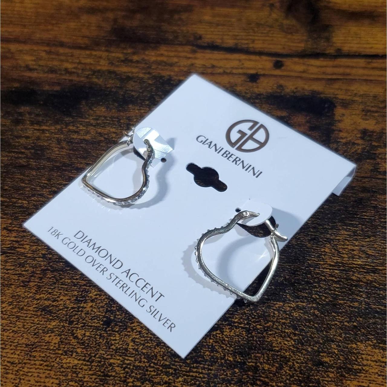 Giani Bernini Earrings Color: Silver toned metal - Depop