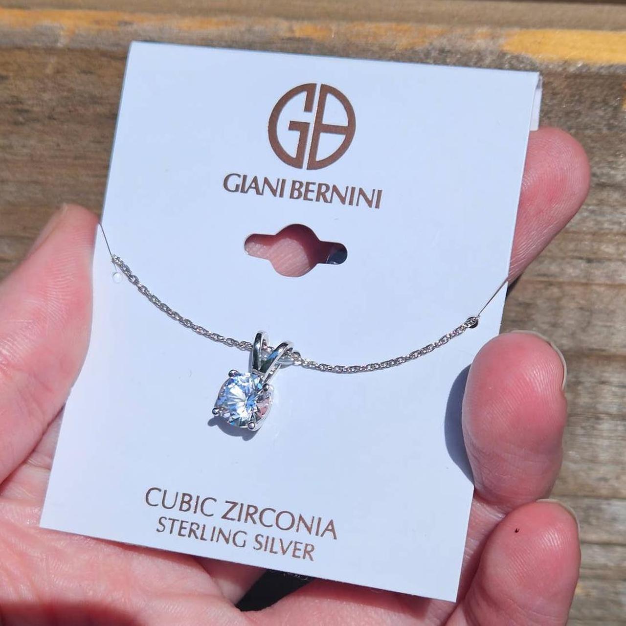 Giani Bernini Clear Cubic Zirconia Circle Necklace