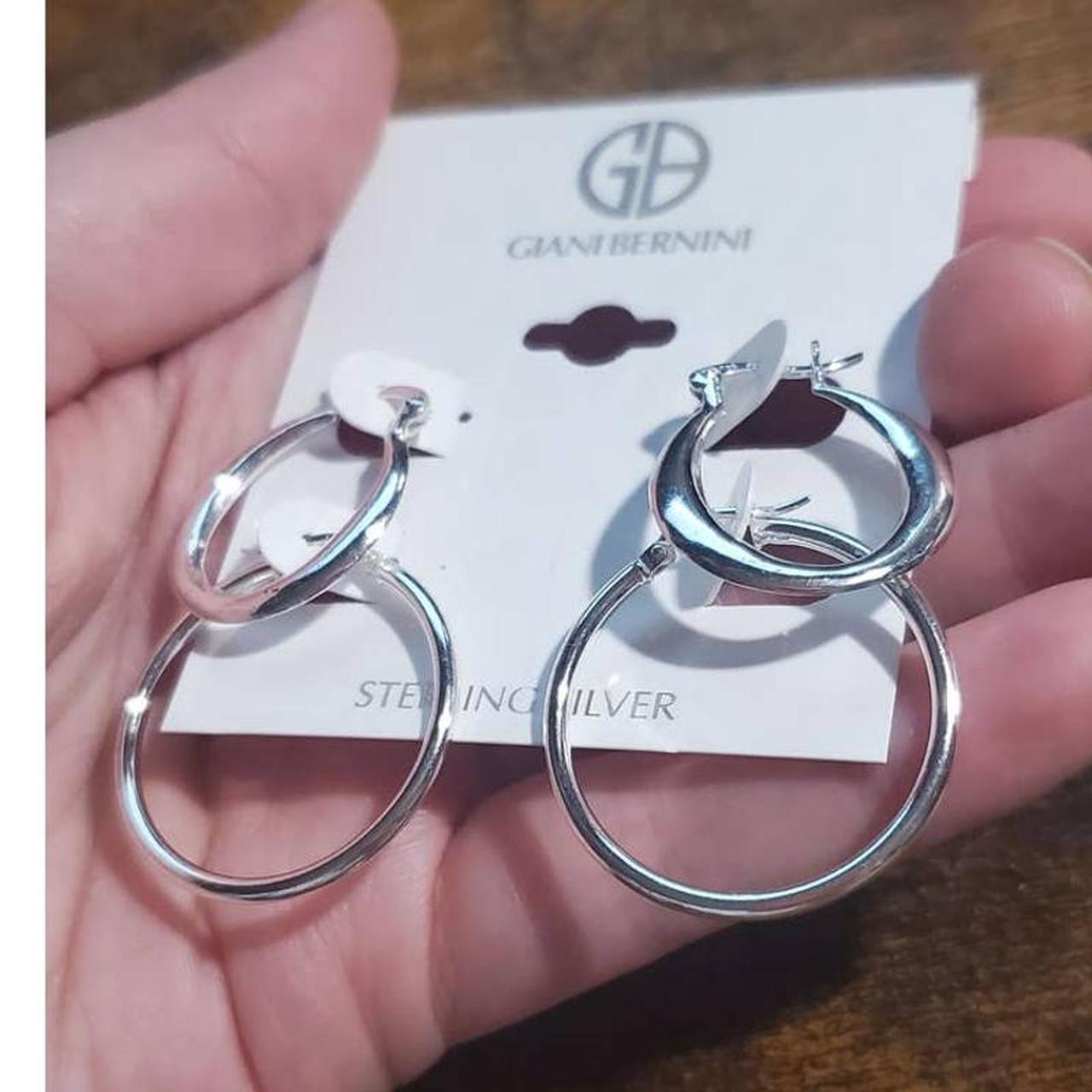 NWT Giani Bernini Pair of Earrings, Sterling Silver - Depop