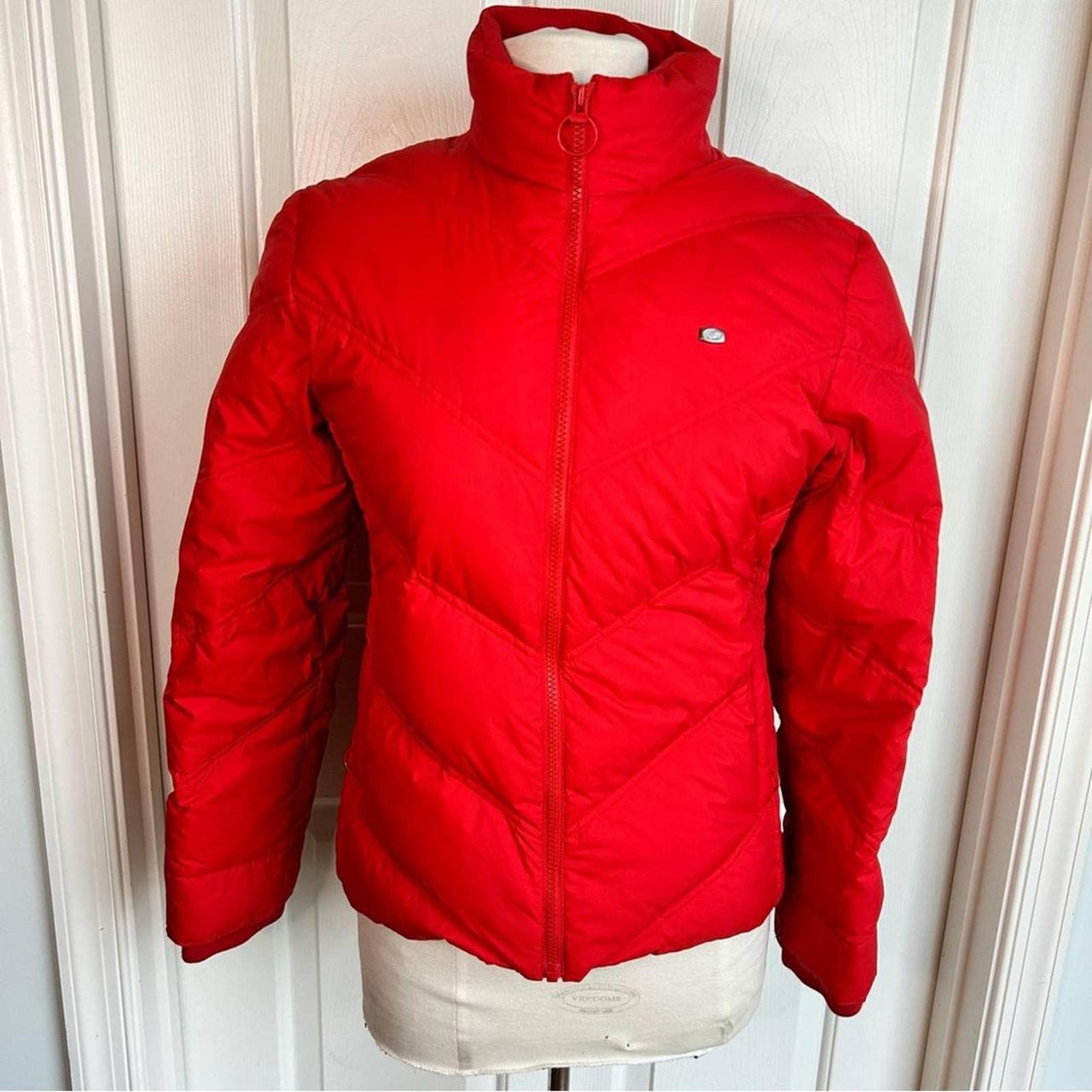 lacoste red puffer jacket