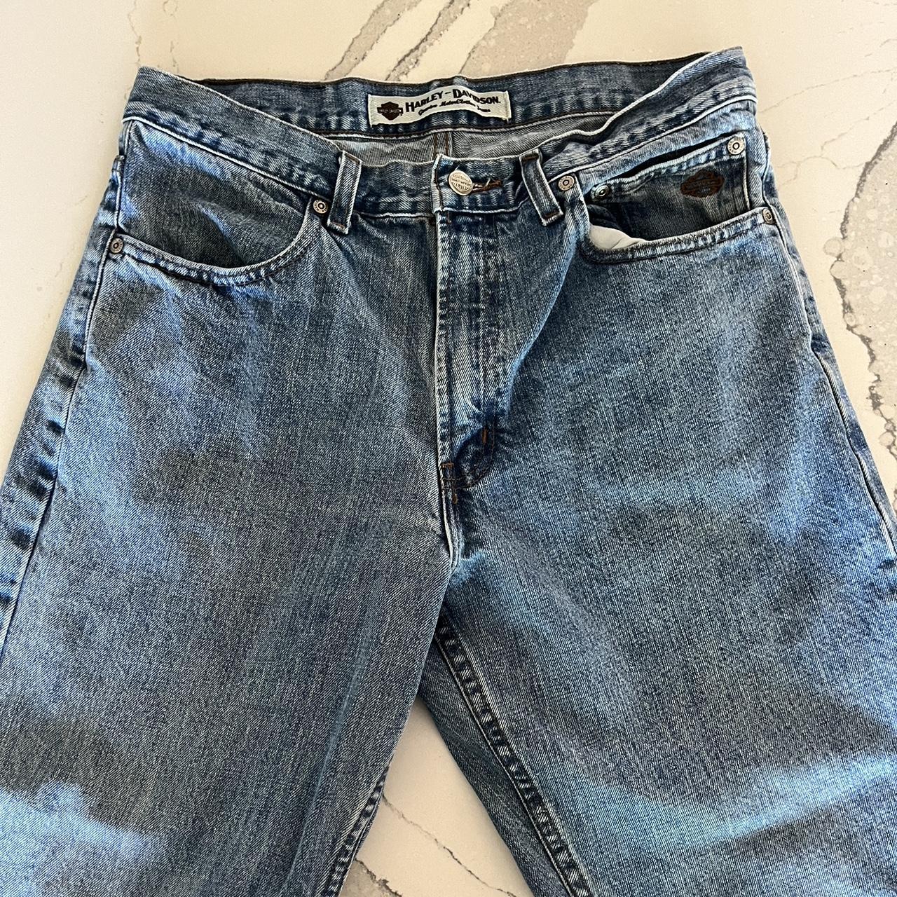 Harley Davidson Men's Blue Jeans | Depop