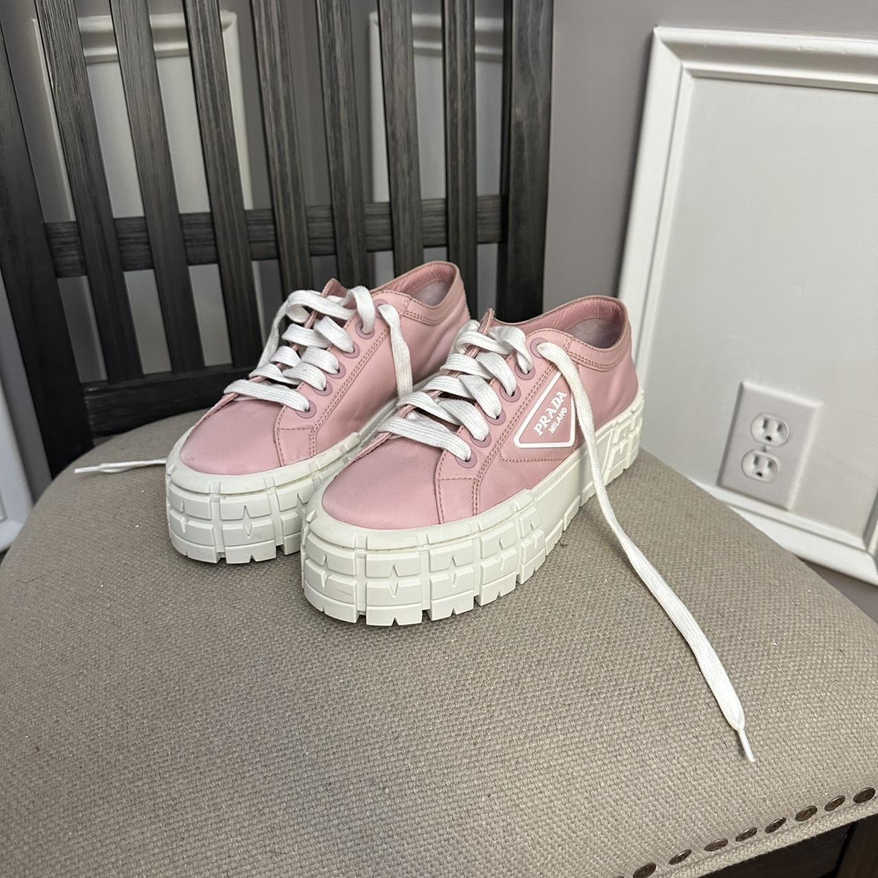Prada Double Wheel Re-Nylon Gabardine Sneakers | Depop