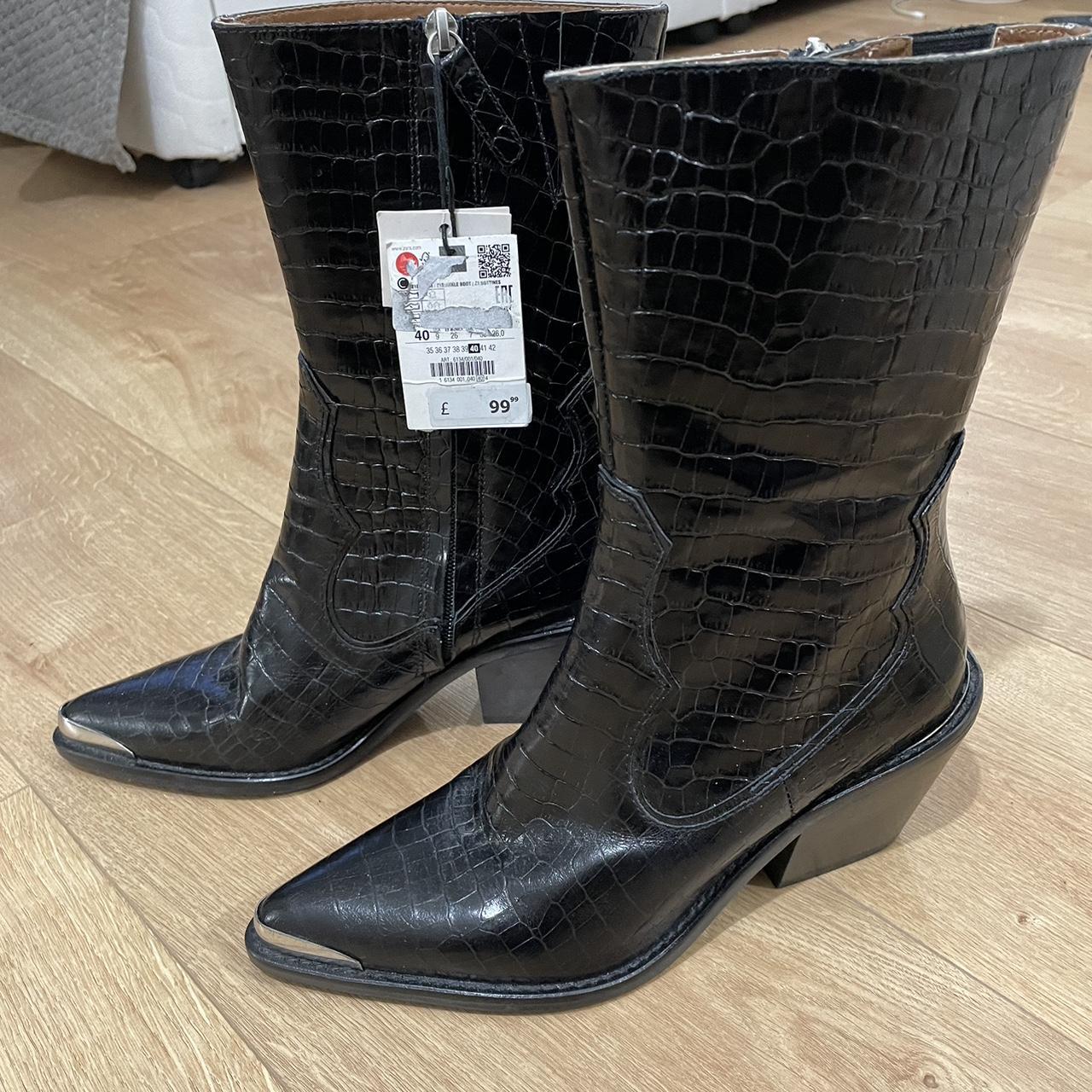 zara croc boots