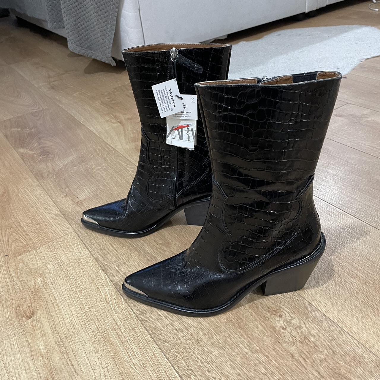 zara croc boots