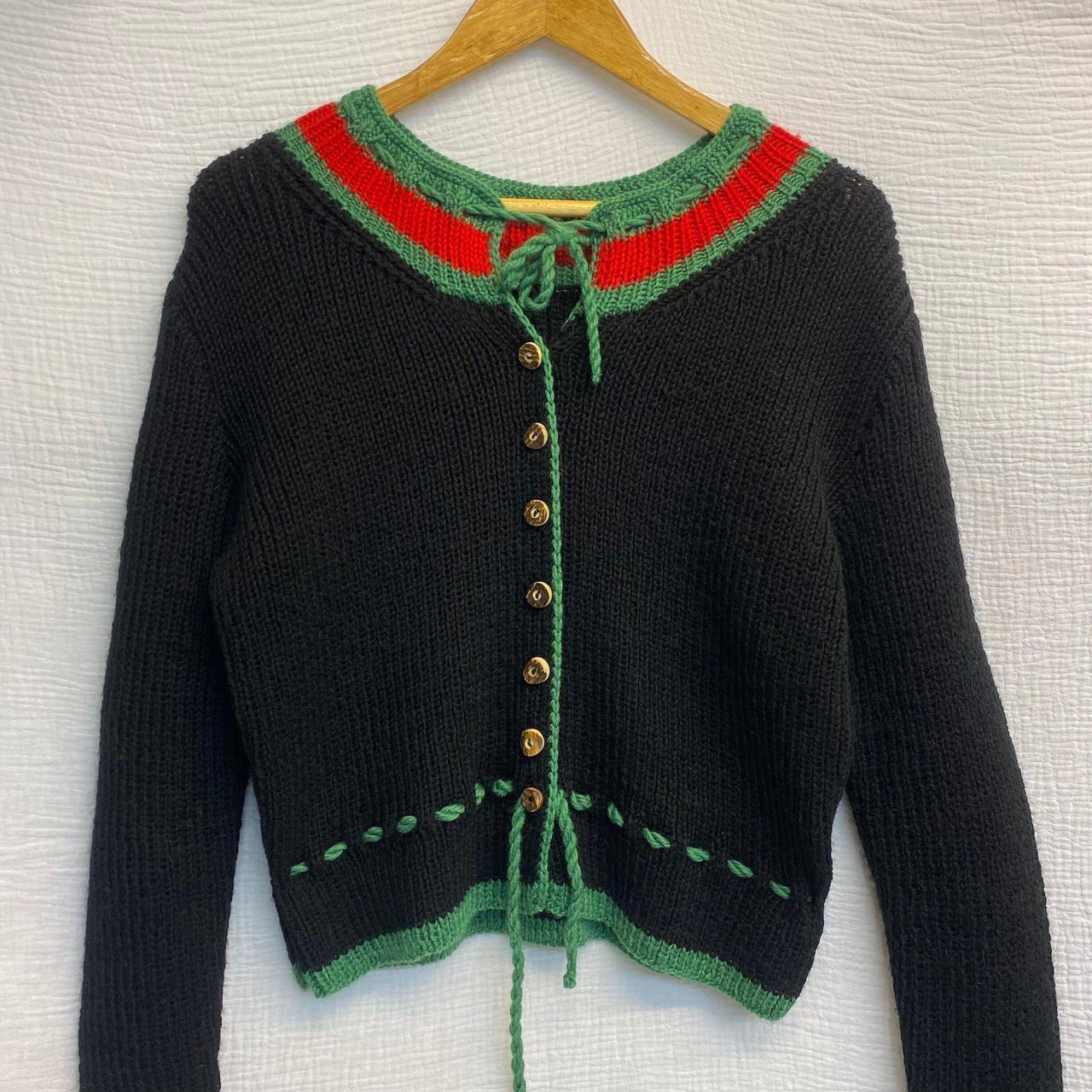 Vintage Austrian Folk Cardigan with