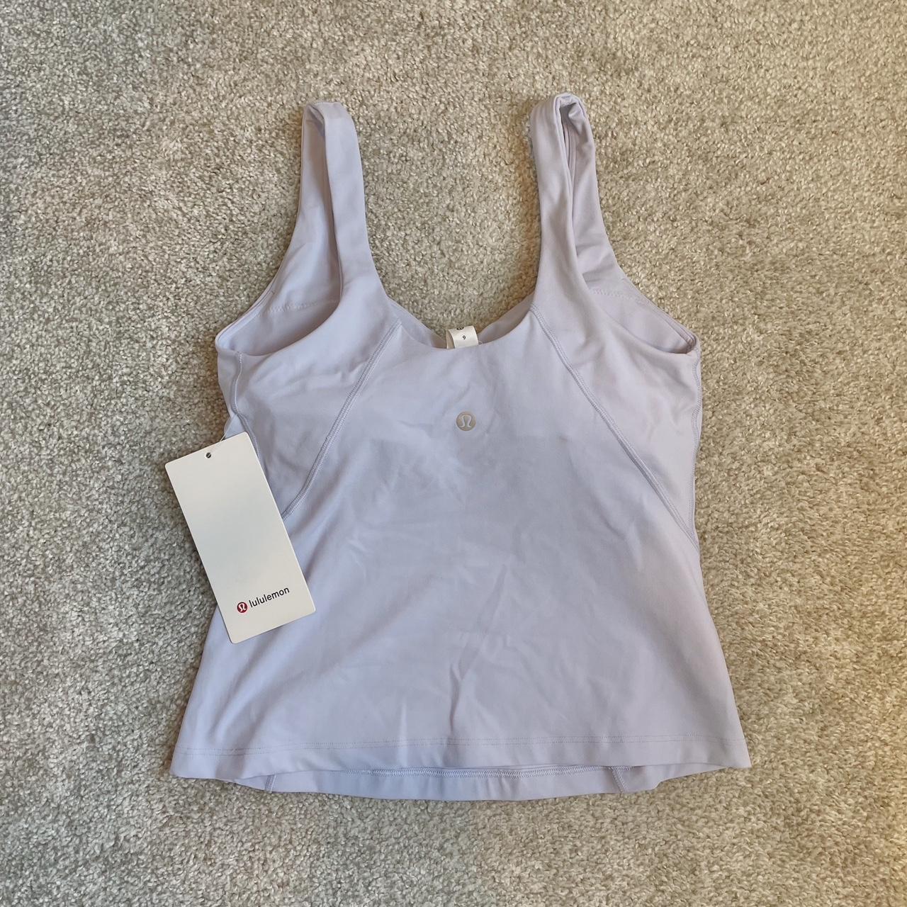 Lululemon Align Tank - Blue Linen / size 14 great condition Pads Included