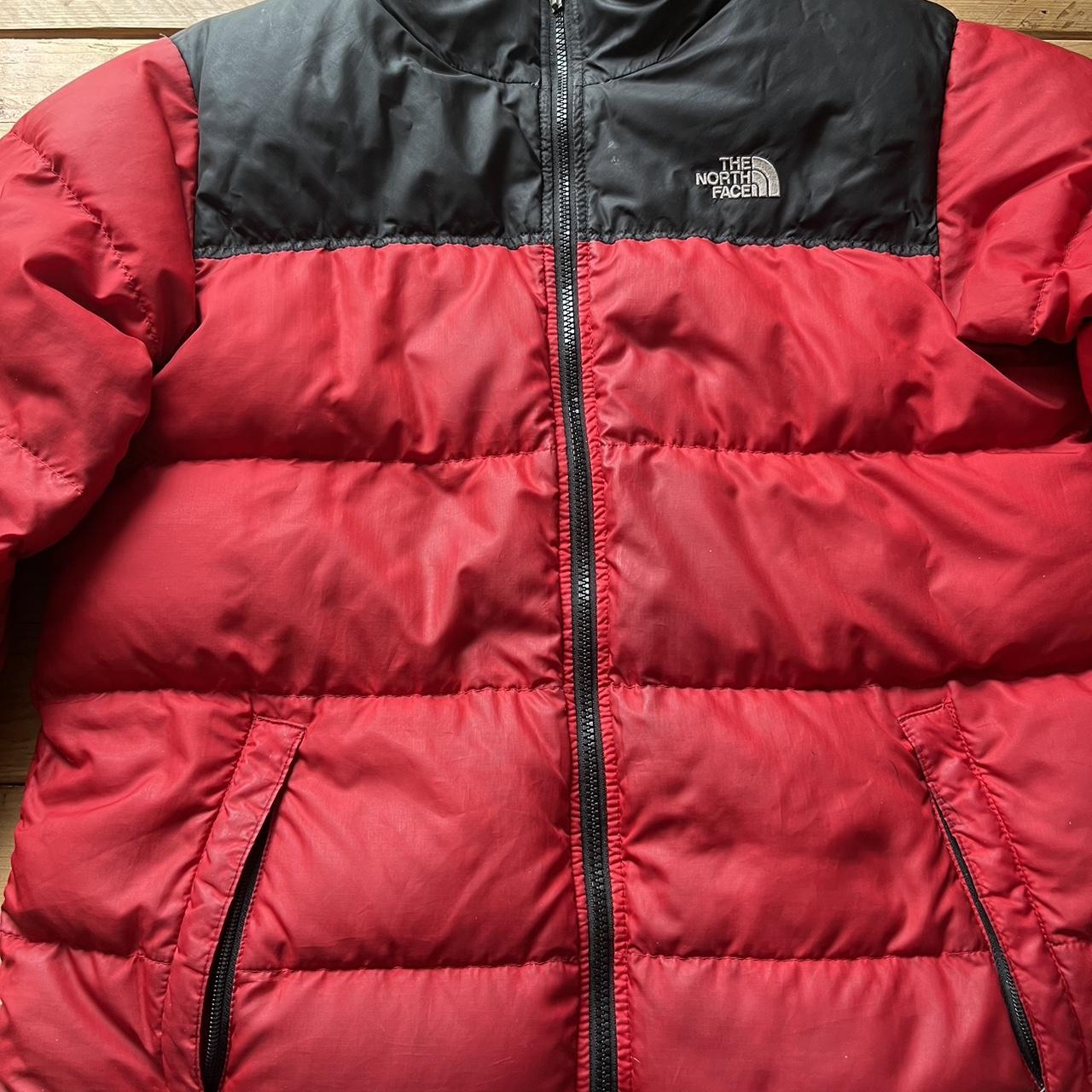 The North Face Men's Red and Black Coat | Depop