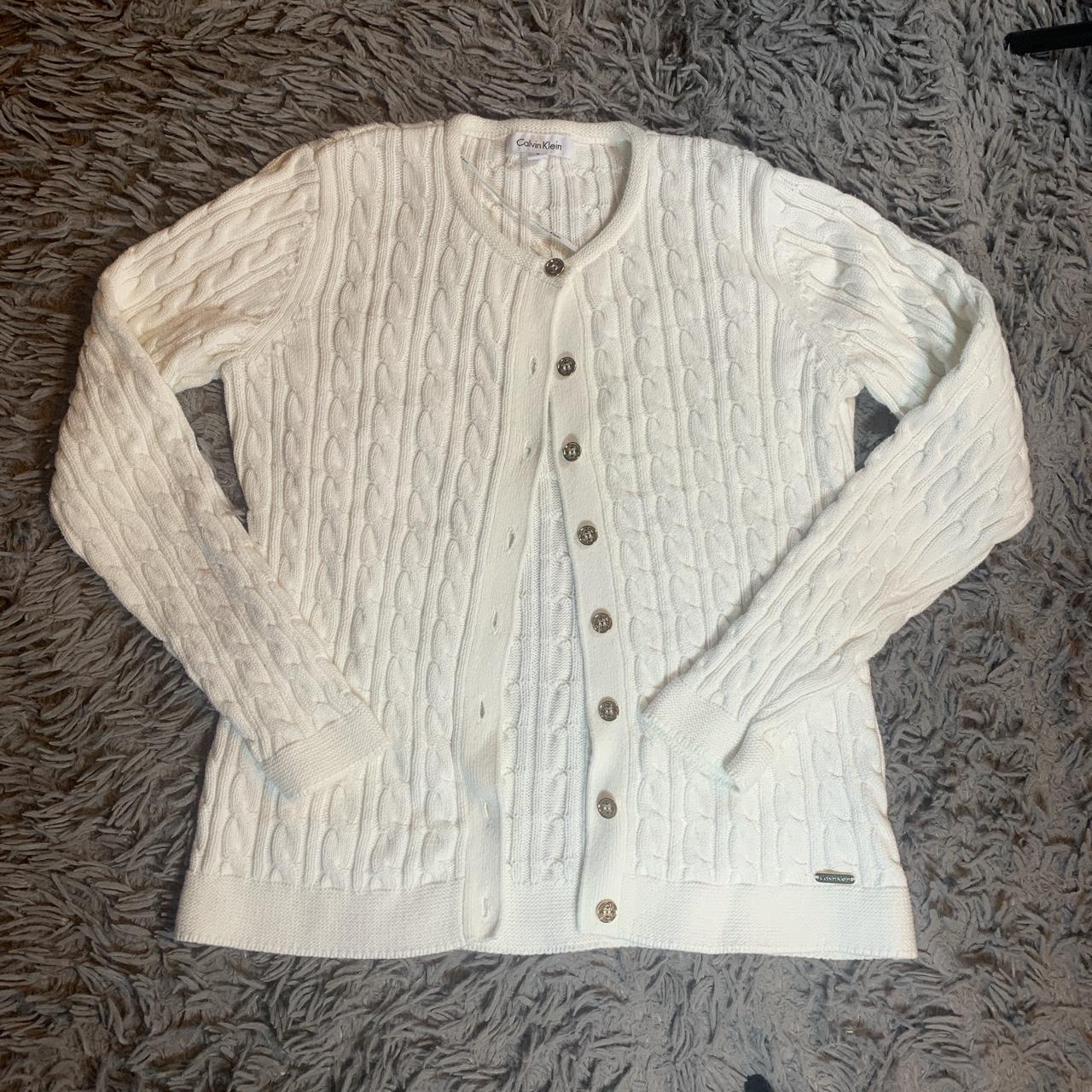 Vintage Y2K Calvin Klein fitted white button up Depop