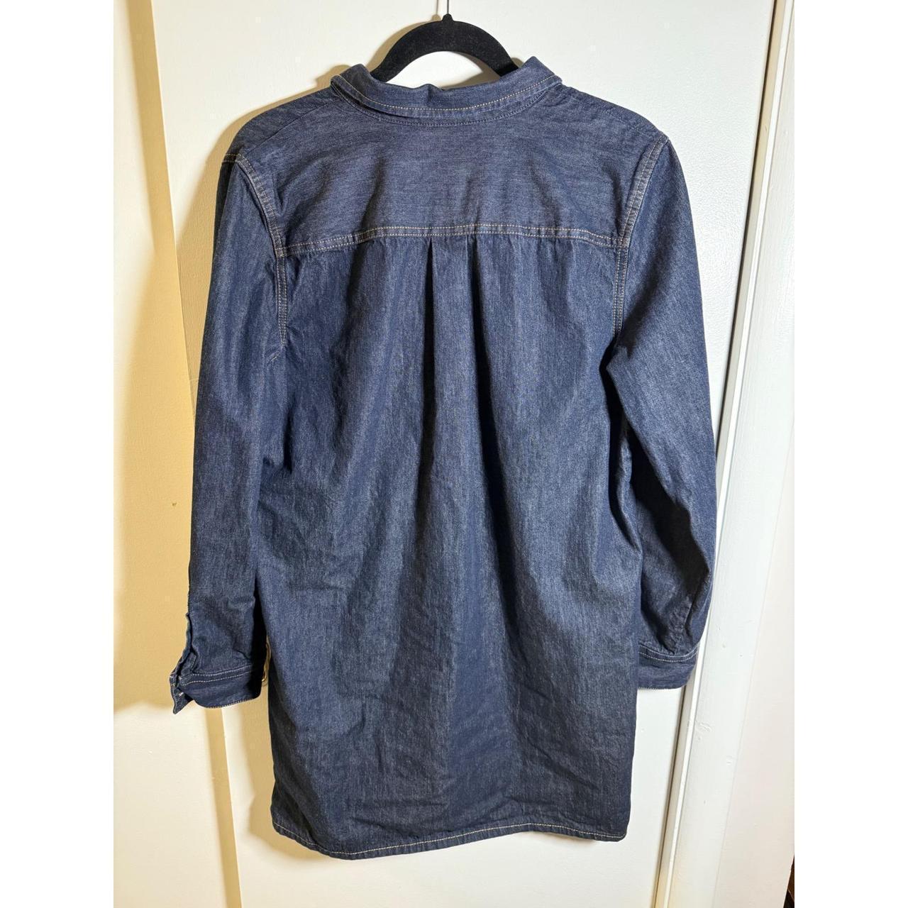 Chaps Women's Shirt Dress - Blue - L – Chaps Deni… - image 7