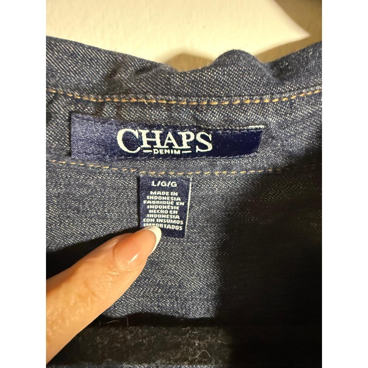 Chaps Women's Shirt Dress - Blue - L – Chaps Deni… - image 2